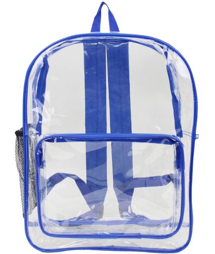 Liberty Bags 7013 Large 17" Heavy Duty Clear Backp in Royal
