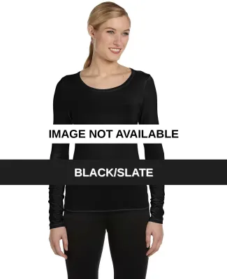 W3004 All Sport Ladies Long Sleeve Bamboo T-shirt black/slate