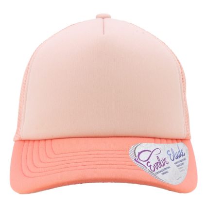 Infinity Hers ROSIE Women's Foam Trucker Cap in Dusty pink/ pink/ peachy pink/ butterfly