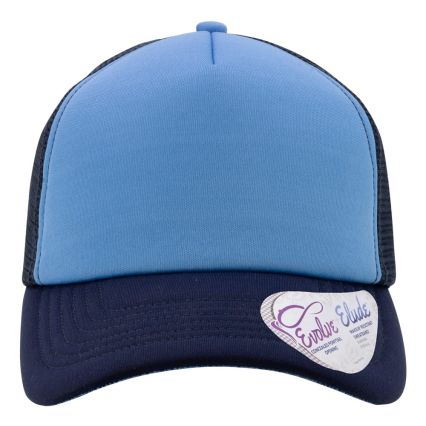 Infinity Hers ROSIE Women's Foam Trucker Cap in Light blue/ navy/ navy/ graffiti