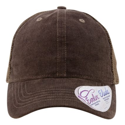 Infinity Hers JO Women's Corduroy Cap in Chocolate/ tonal fawn/ chocolate