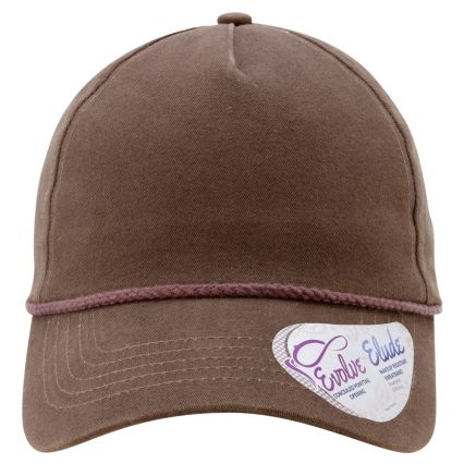 Infinity Hers MAYA Women's Washed 5-Panel Rope Cap in Chocolate/ fawn