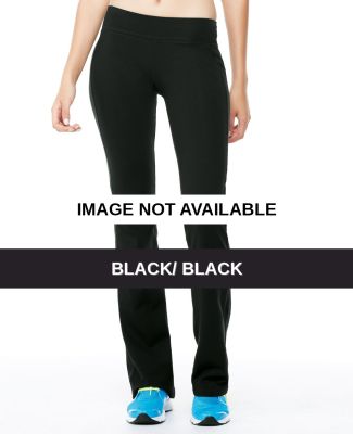 W5004 All Sport Ladies Solid Stitch Pant Black/ Black