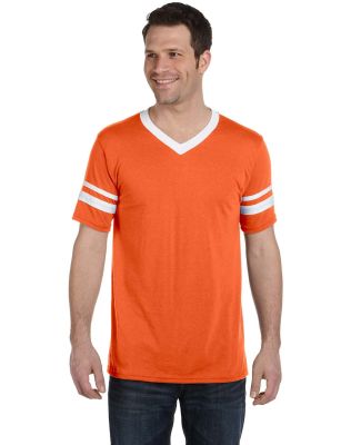 Augusta Sportswear 360 Two Sleeve Stripe Jersey in Orange/ white