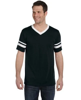 Augusta Sportswear 360 Two Sleeve Stripe Jersey in Black/ white