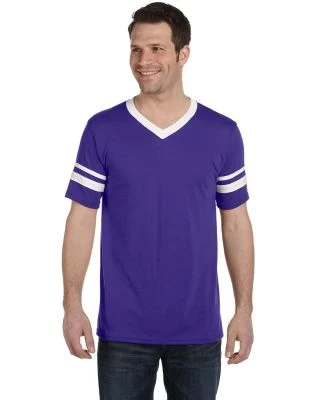Augusta Sportswear 360 Two Sleeve Stripe Jersey in Purple/ white
