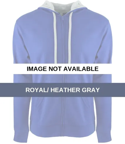 Next Level Apparel 9601 Unisex Laguna Full-Zip Hoo Royal/ Heather Gray