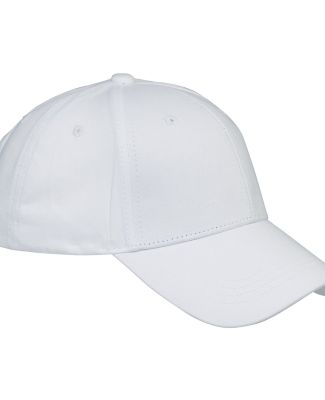 BX020 Big Accessories 6-Panel Structured Twill Cap in White
