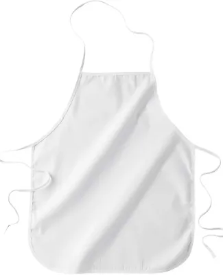 APR54 Big Accessories 24" Apron Without Pockets WHITE