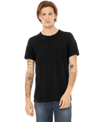 BELLA+CANVAS 3650 Mens Poly-Cotton T-Shirt in Solid black slub