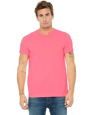 BELLA+CANVAS 3650 Mens Poly-Cotton T-Shirt NEON PINK