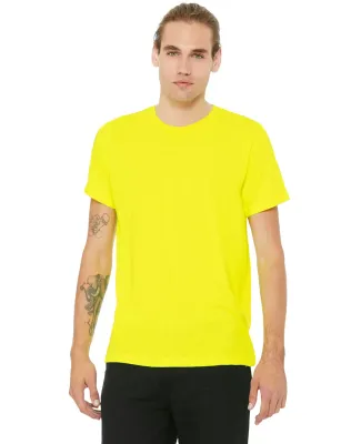 BELLA+CANVAS 3650 Mens Poly-Cotton T-Shirt in Neon yellow