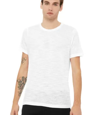BELLA+CANVAS 3650 Mens Poly-Cotton T-Shirt in White slub