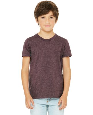 BELLA+CANVAS 3001YCVC Jersey Youth T-Shirt in Heather maroon