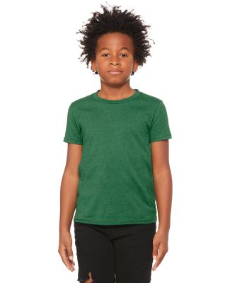 BELLA+CANVAS 3001YCVC Jersey Youth T-Shirt in Hthr grass green