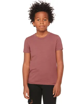 BELLA+CANVAS 3001YCVC Jersey Youth T-Shirt in Heather mauve
