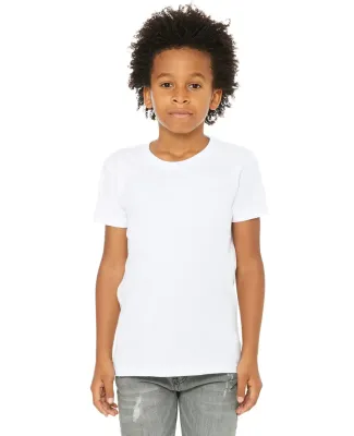 BELLA+CANVAS 3001YCVC Jersey Youth T-Shirt in Solid wht blend