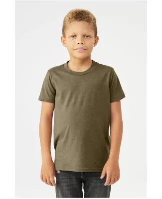 BELLA+CANVAS 3001YCVC Jersey Youth T-Shirt in Heather olive