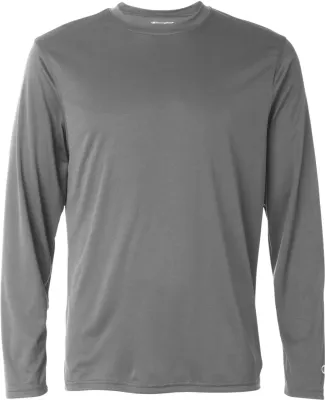 CW26 Champion Logo Performance Long-Sleeve T-Shirt Stone Grey