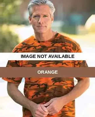 3986 Code V Camouflage Overdye T-Shirts Orange