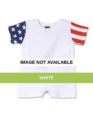 4476 Code V Star & Stripes Infant T Romper White