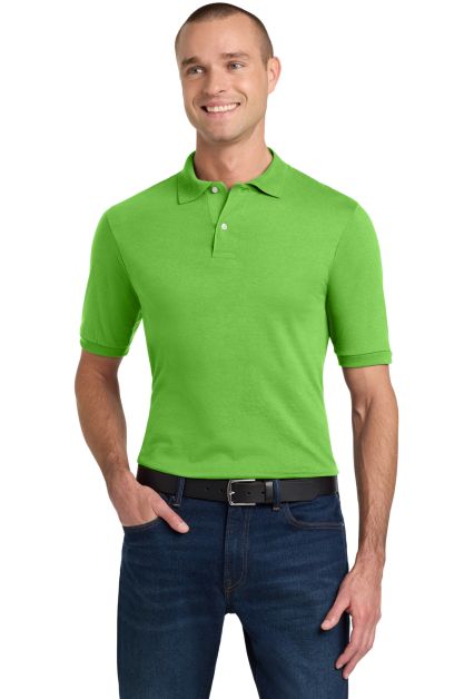 Jerzees 437MSR Men's SpotShield® 50/50 Polo in Kiwi