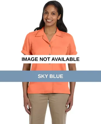 D670W Devon & Jones Ladies’ Isla Camp Shirt Sky Blue