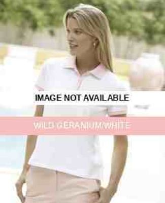 DP310W Devon & Jones Ladies’ Stretch Jersey Tenn Wild Geranium/White