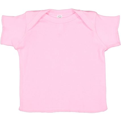 3400 Rabbit Skins® Infant Lap Shoulder T-shirt in Pink