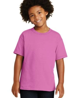 Gildan 5000B Youth Heavy Cotton Plain T shirt Bulk in Azalea
