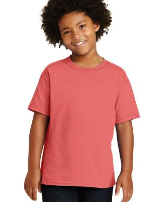 Gildan 5000B Youth Heavy Cotton Plain T shirt Bulk in Coral silk