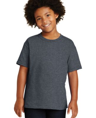 Gildan 5000B Youth Heavy Cotton Plain T shirt Bulk in Dark heather