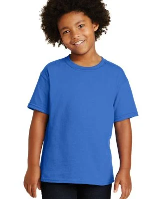 Gildan 5000B Youth Heavy Cotton Plain T shirt Bulk in Neon blue