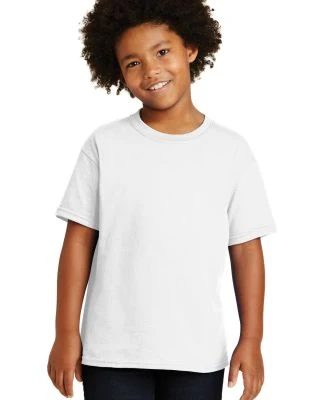 Gildan 5000B Youth Heavy Cotton Plain T shirt Bulk in White