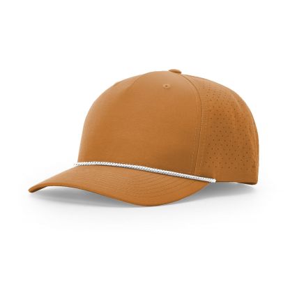 Richardson 355  Laser Perf Performance Rope Cap in Clay/ white black