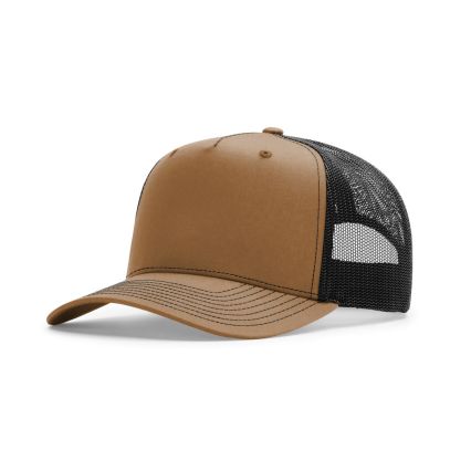 Richardson 112FPC  Five-Panel Champ Trucker in Caramel/ black