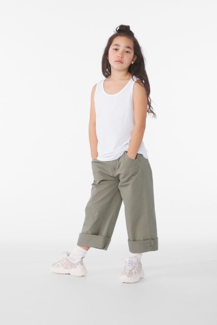 Bella+Canvas 3480YCVC Youth Heather CVC Tank in Solid white blend