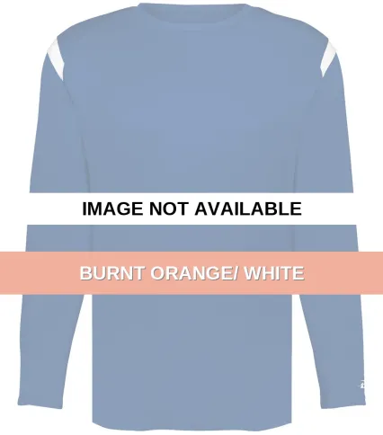 Badger Sportswear 4255 Unisex On The Rise Long Sle Burnt Orange/ White