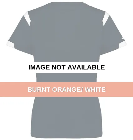 Badger Sportswear 4380 Women's On The Rise T-Shirt Burnt Orange/ White