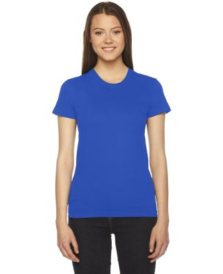 2102 American Apparel Girly Fine Jersey Tee in Royal blue