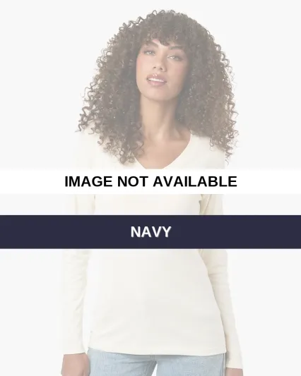 Tultex 214LS Women's Fine Jersey T-Shirt Navy