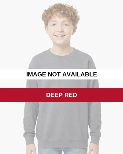 M&O Knits 7810Y Youth ACE Fleece Crewneck Sweatshi Deep Red