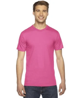 American Apparel 2001 USA Made Mens 100% Cotton Fi in Fuchsia