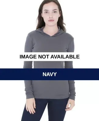 4398 American Apparel Womens Baby Rib Long Sleeve  Navy