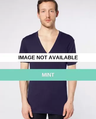 American Apparel 6456 Unisex Sheer Deep V Tee Mint