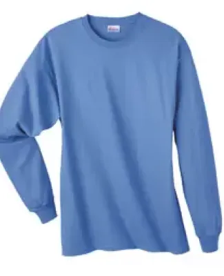 5286 Hanes® Heavyweight Long Sleeve T-shirt in Carolina blue