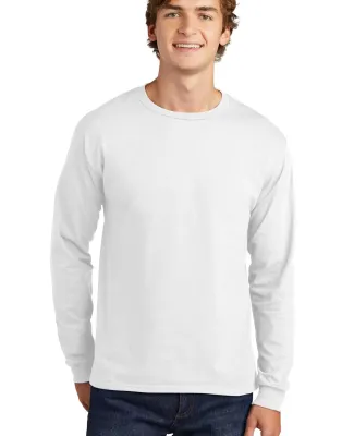 5286 Hanes® Heavyweight Long Sleeve T-shirt in White