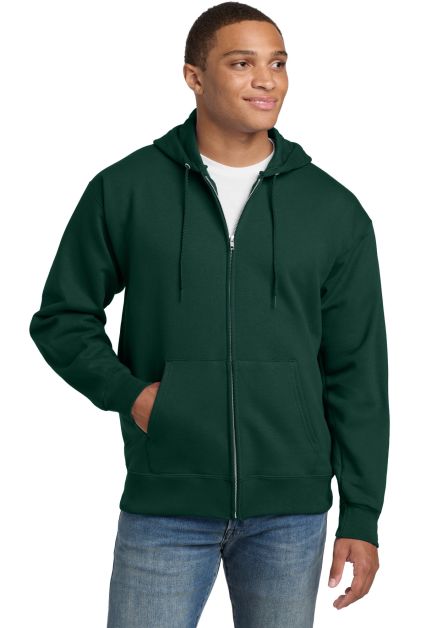 Hanes F280 PrintPro XP Ultimate Cotton Full Zip Ho in Deep forest