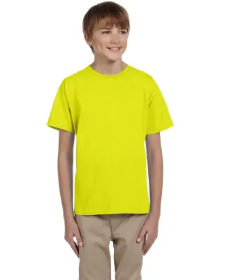 5370 Hanes® Heavyweight 50/50 Youth T-shirt Safety Green