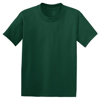 Hanes 5370 Heavyweight 50/50 Youth T-shirt in Deep forest